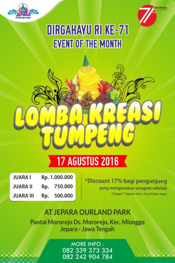 Lomba Kreasi Tumpeng At Jepara Ourland Park
